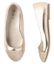 Childrens Place Rose Gold Sequin Ballet Flats